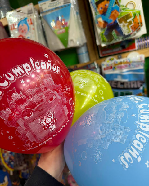 Globos látex impresos Toy Story paquete X12 unidades