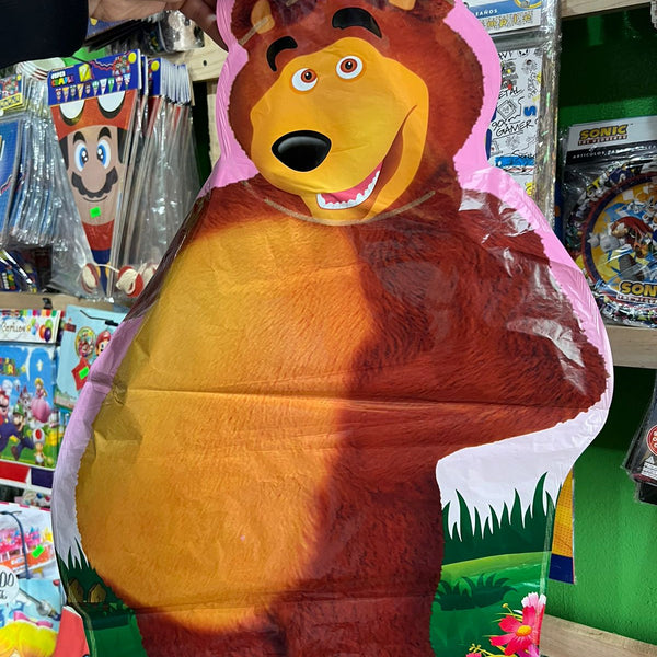 Globo metalizado silueta oso 70 cm