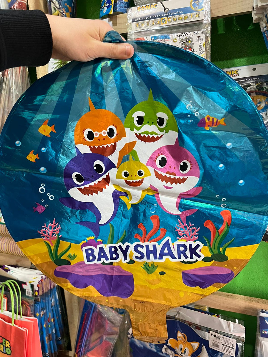 Globos metalizados baby shark, unidad