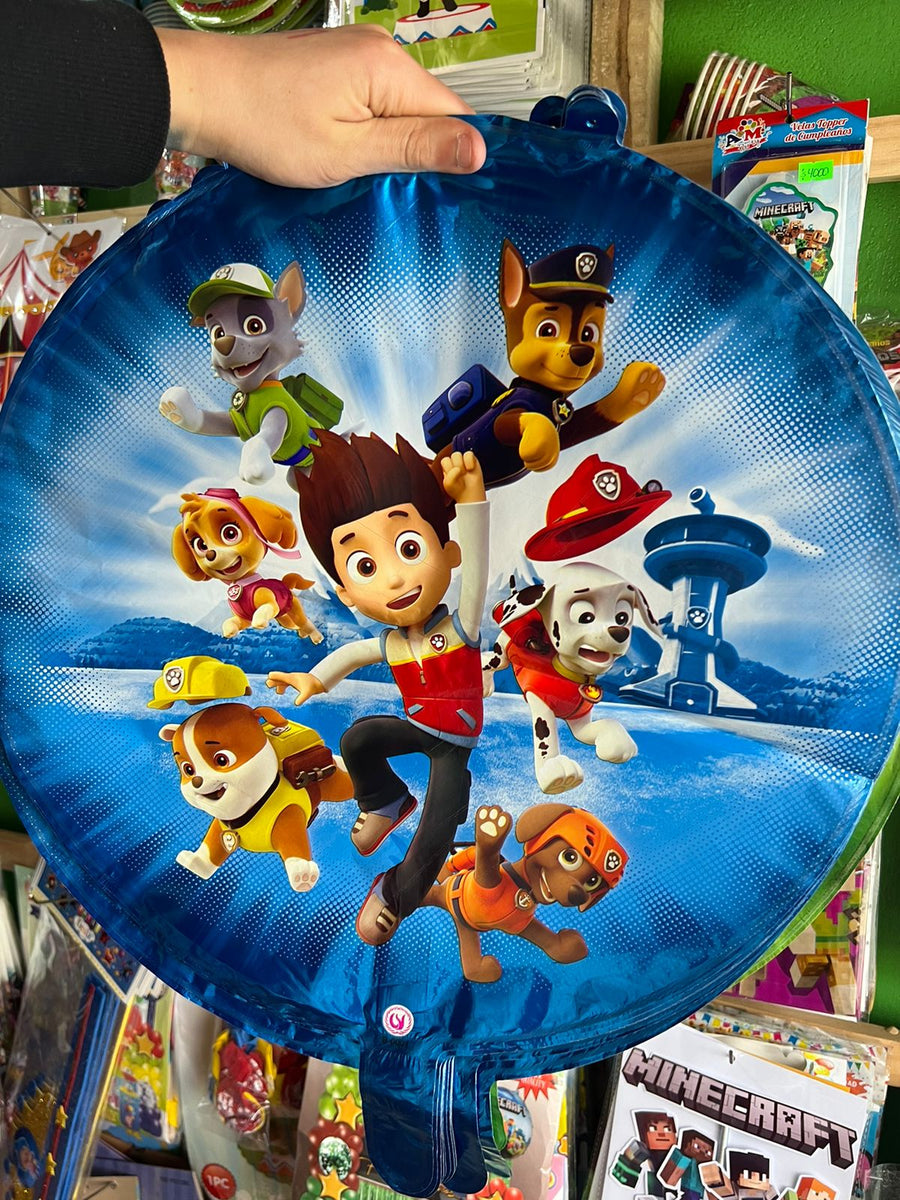 Globos metalizados paw patrol, unidad