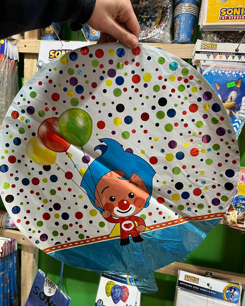 Globos metalizados payaso plim plim, unidad