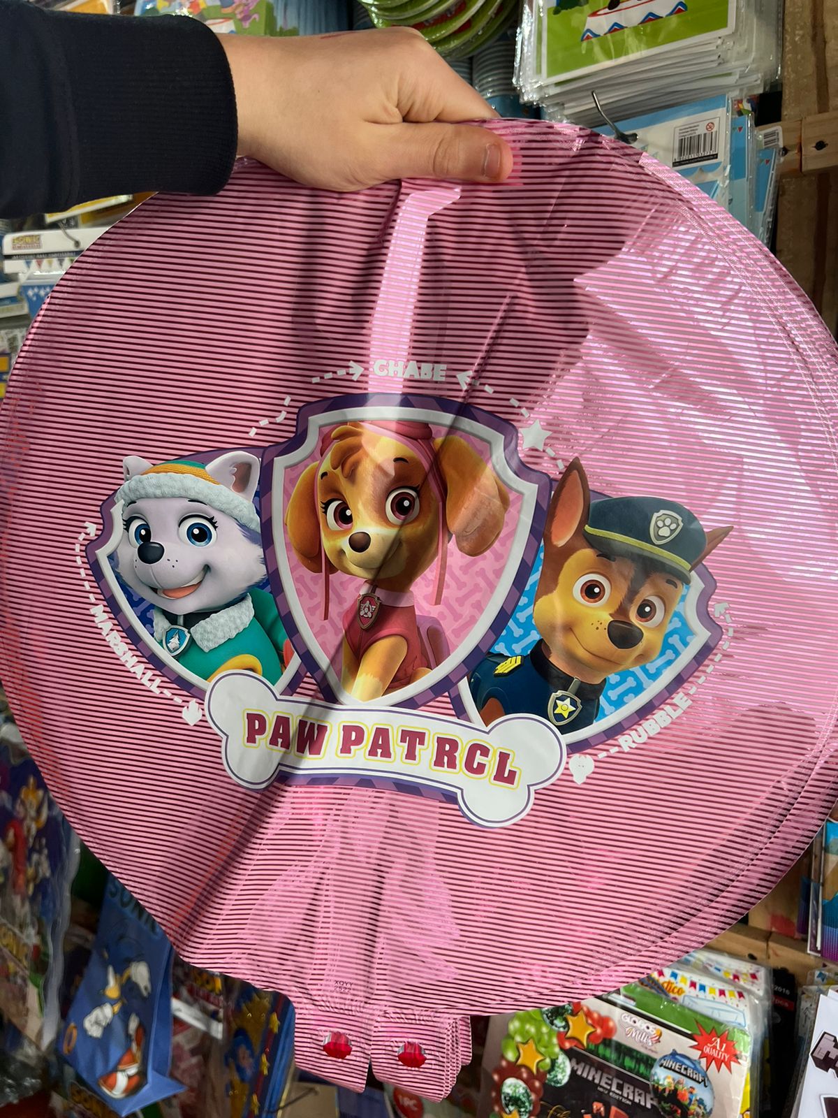Globos metalizados skye/paw patrol, unidad – Villa del Globo