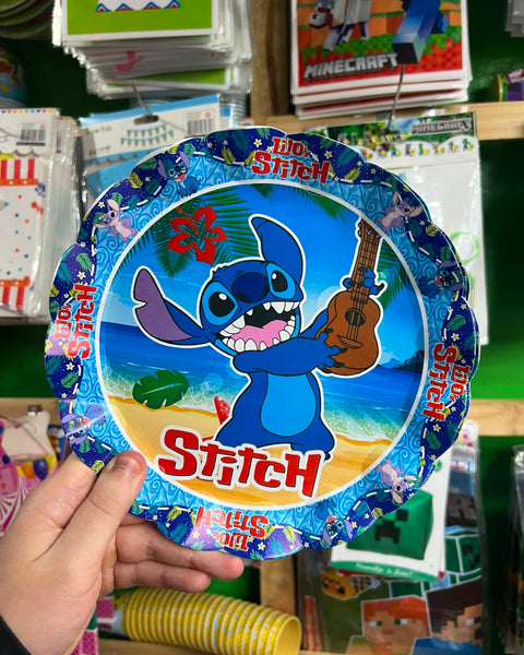 Platos lilo y stich paquete X 6 unidades