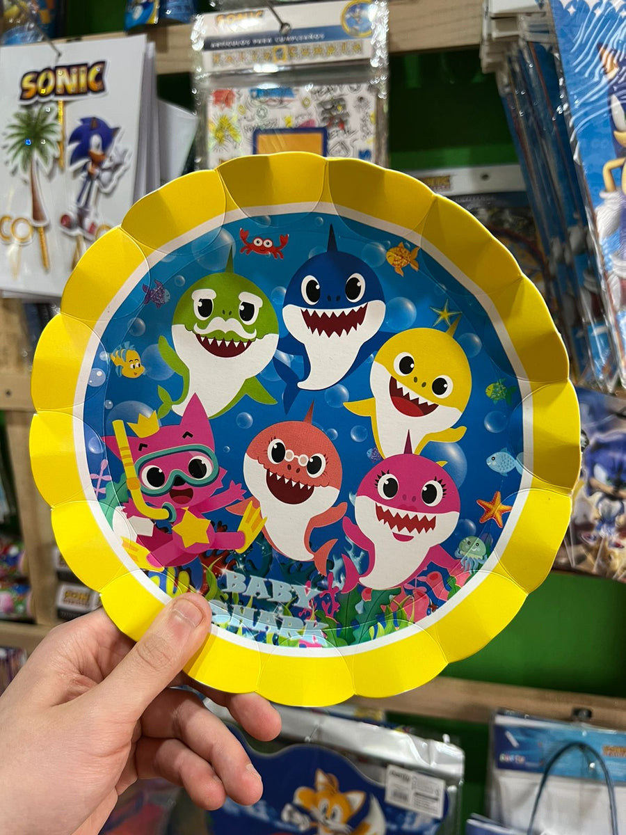 Platos baby shark paquete X 6 unidades