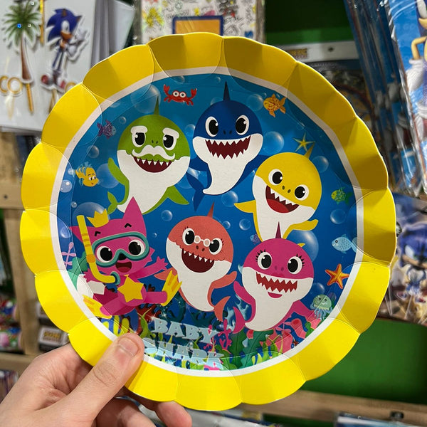 Platos baby shark paquete X 6 unidades