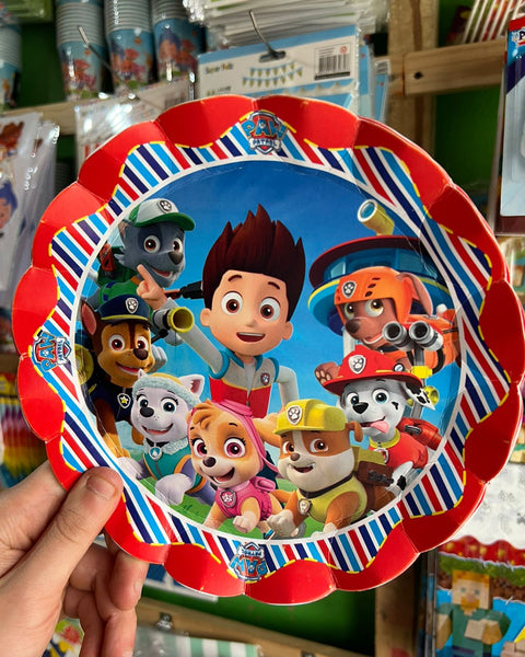 Platos paw patrol paquete X 6 unidades