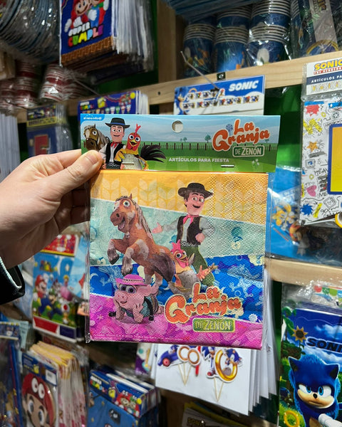 Servilletas granja de zenon, paquete X 12 unidades