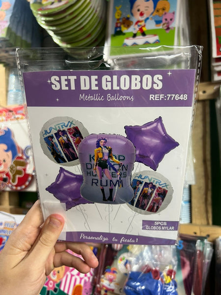 Set globos Guerreras Kpop, 5 piezas
