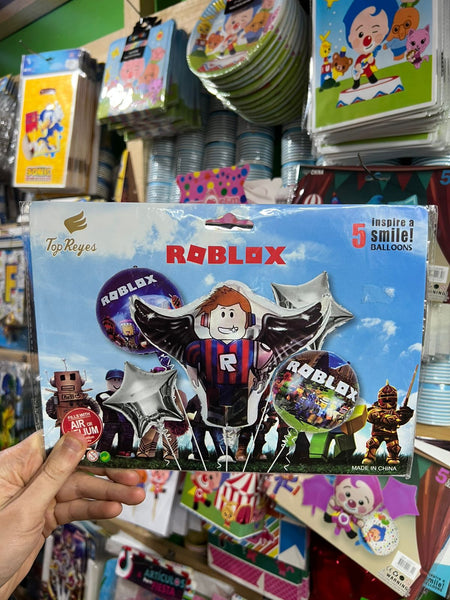 Set globos Roblox, 5 piezas