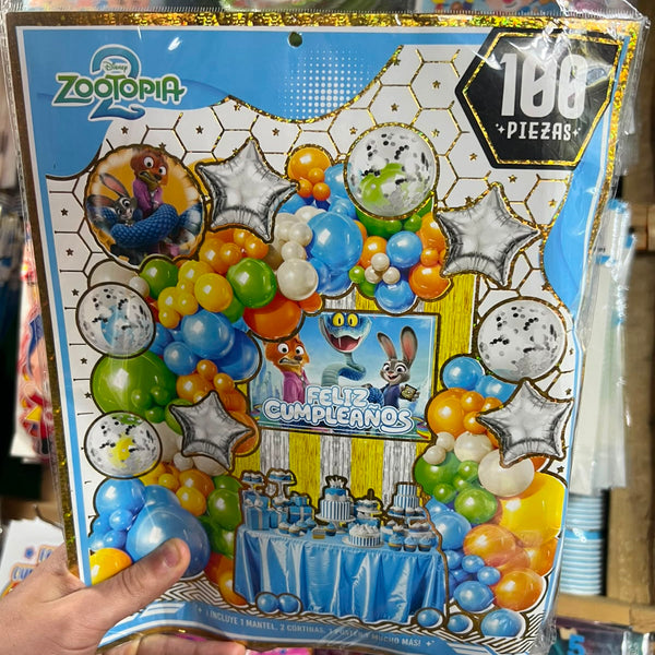 Set decoracion cumpleaños Zootopia