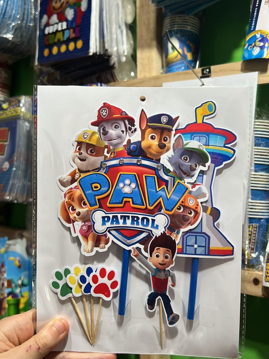 Topper para torta Paw patrol