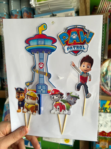 Topper para torta paw patrol