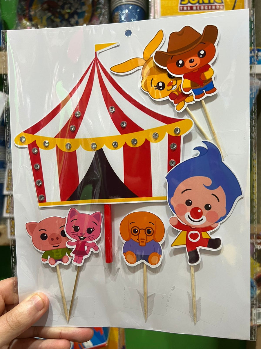 Topper para torta payaso plim plim