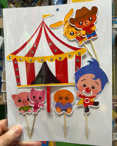 Topper para torta payaso plim plim