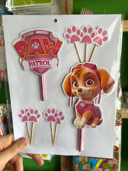 Topper para torta skye/paw patrol