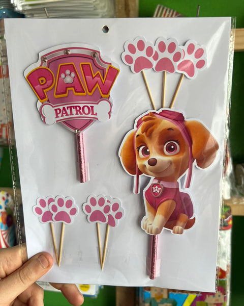 Topper para torta skye/paw patrol