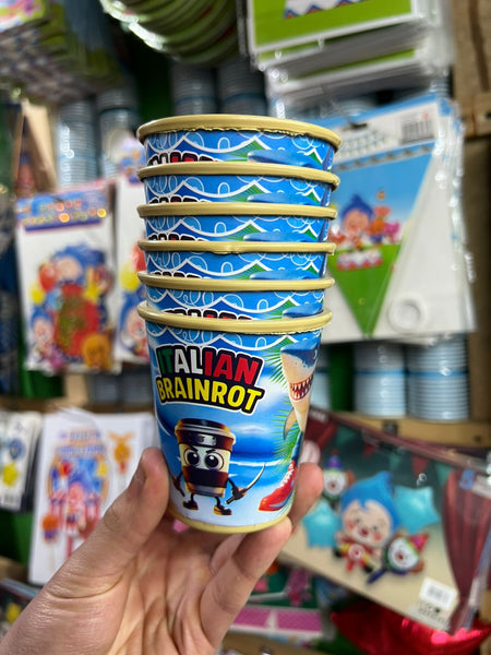 Vasos Brainrot paquete X 6 unidades