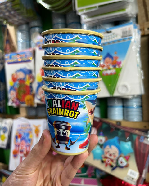 Vasos Brainrot paquete X 6 unidades