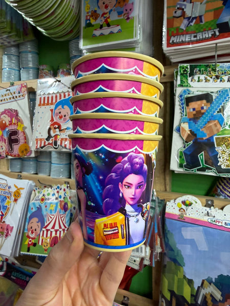Vasos Guerreras Kpop paquete X 6 unidades