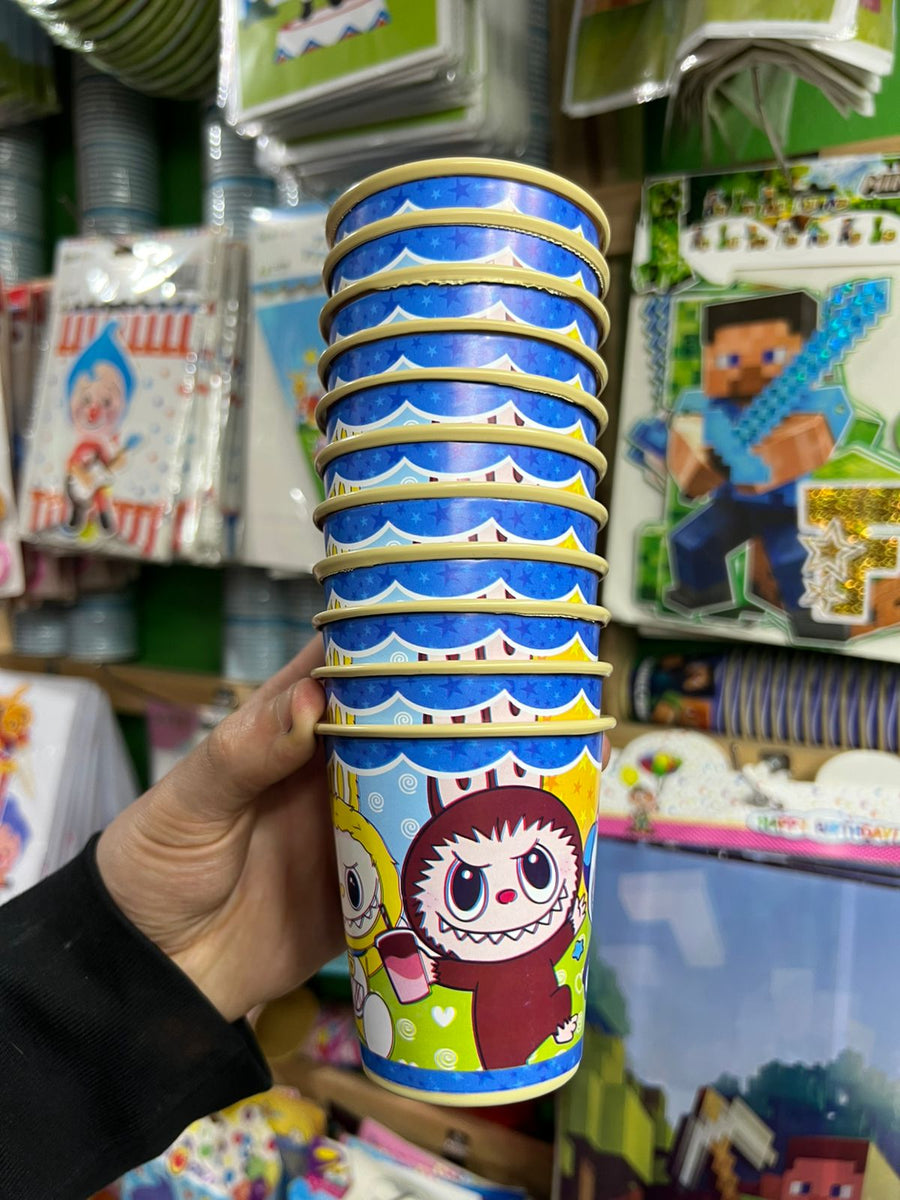 Vasos Labubu paquete X 6 unidades