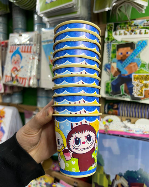 Vasos Labubu paquete X 6 unidades