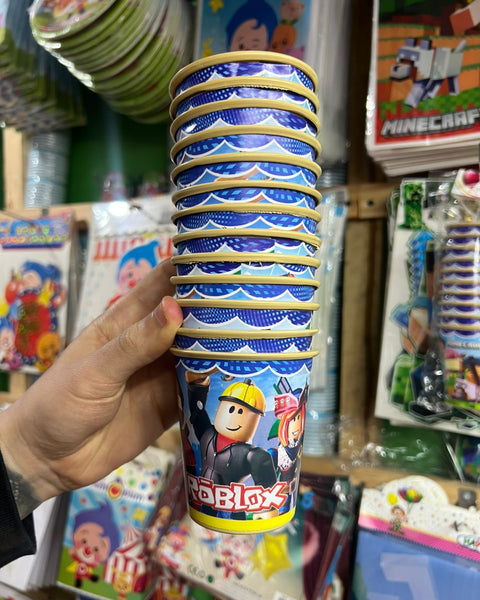Vasos roblox paquete X 6 unidades