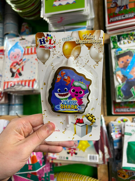 Vela cumpleaños baby shark
