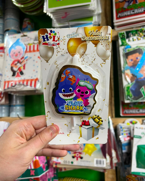 Vela cumpleaños baby shark