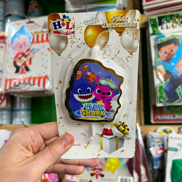 Vela cumpleaños baby shark