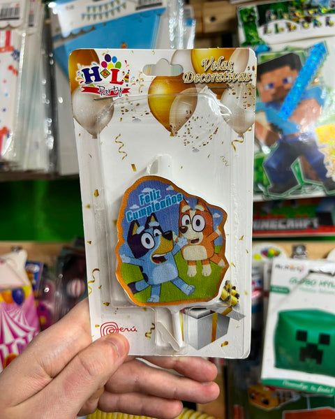 Vela cumpleaños bluey