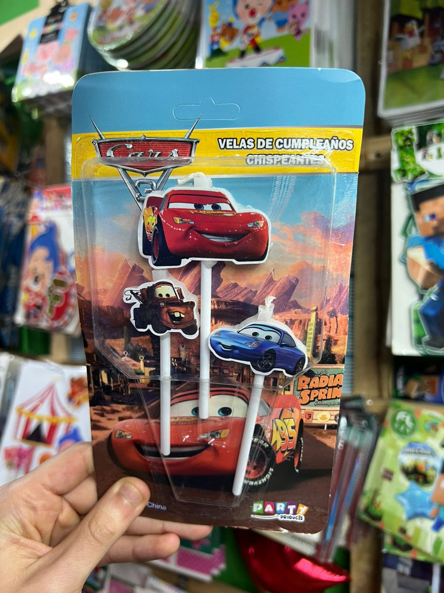 Vela cumpleaños Cars x3 personajes
