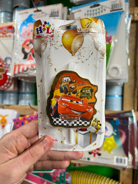 Vela cumpleaños cars/rayo mcqueen