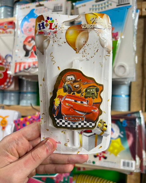 Vela cumpleaños cars/rayo mcqueen