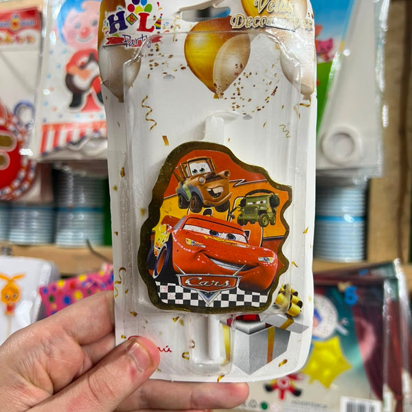 Vela cumpleaños cars/rayo mcqueen