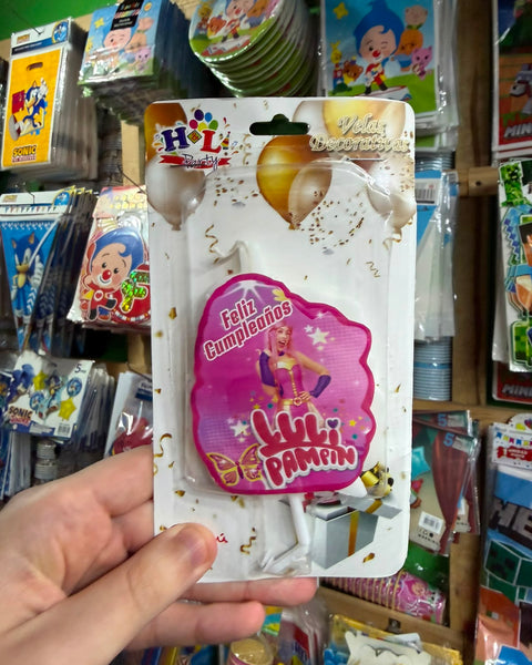 Vela cumpleaños Luli Pampín