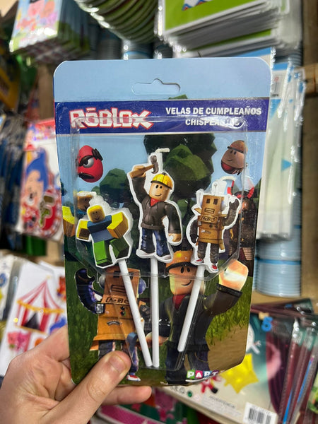 Vela cumpleaños Roblox x3 personajes