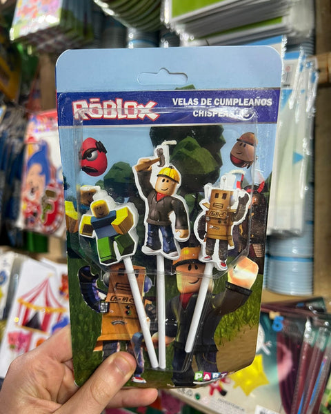 Vela cumpleaños Roblox x3 personajes