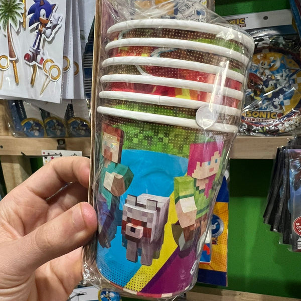 Vasos minecraft paquete X 6 unidades