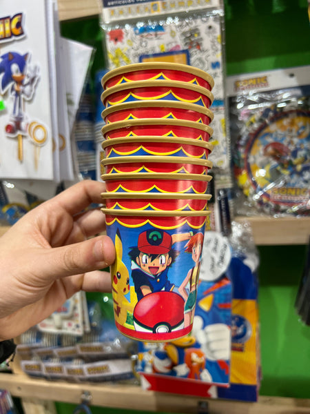 Vasos pokemon paquete X 6 unidades