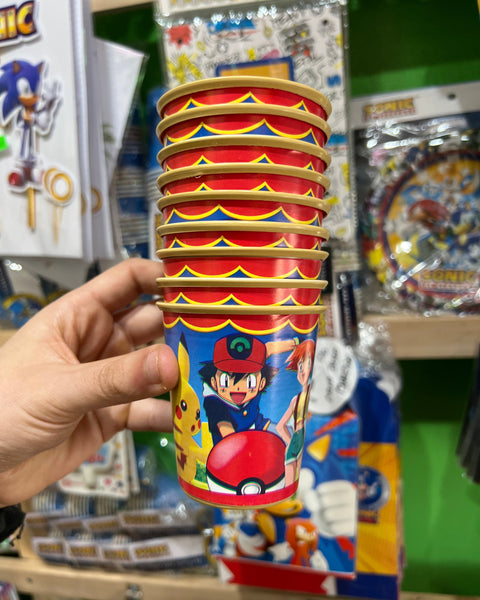 Vasos pokemon paquete X 6 unidades