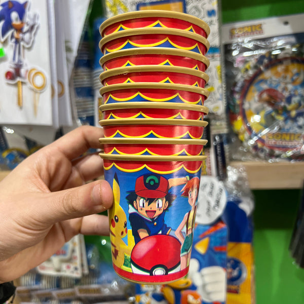 Vasos pokemon paquete X 6 unidades