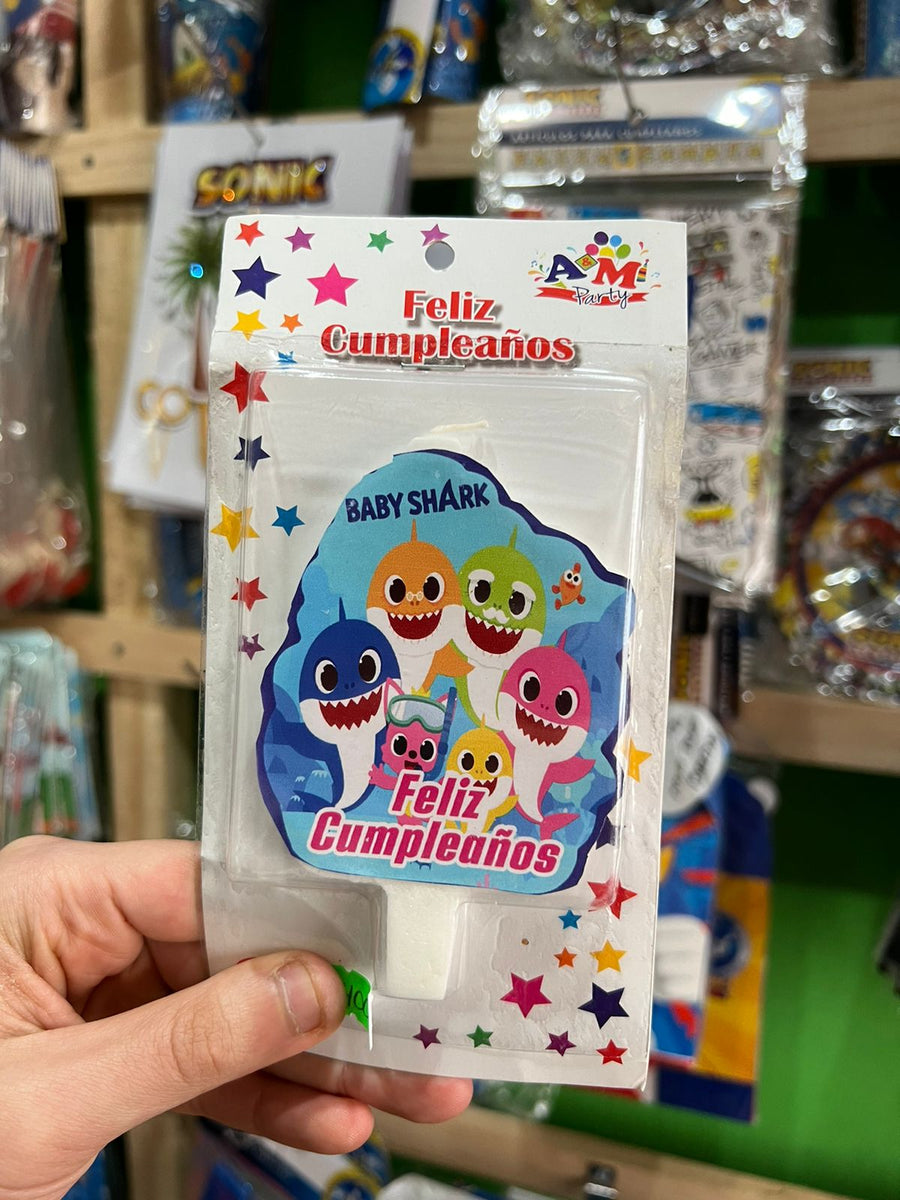 Vela cumpleaños baby shark