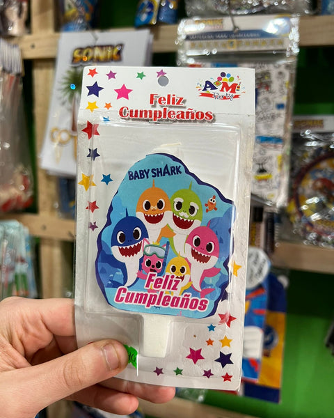 Vela cumpleaños baby shark