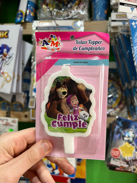 Vela cumpleaños masha y el oso