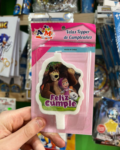 Vela cumpleaños masha y el oso