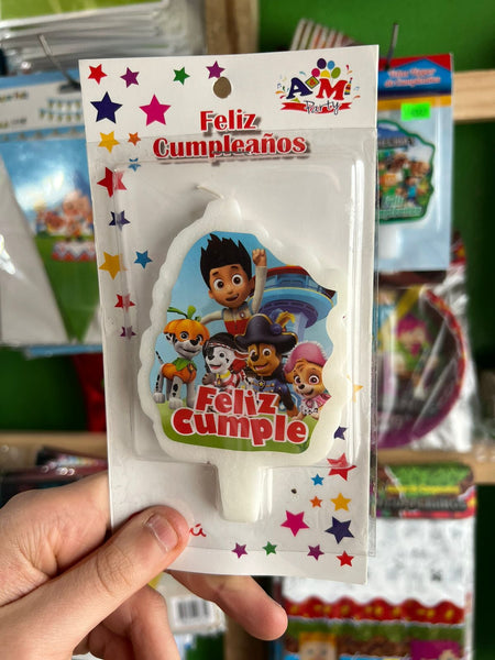 Vela cumpleaños paw patrol