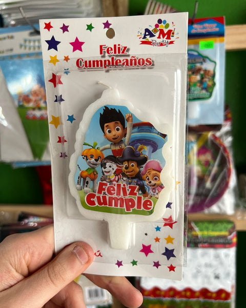Vela cumpleaños paw patrol