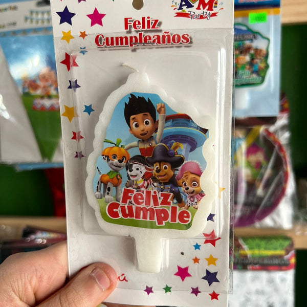 Vela cumpleaños paw patrol