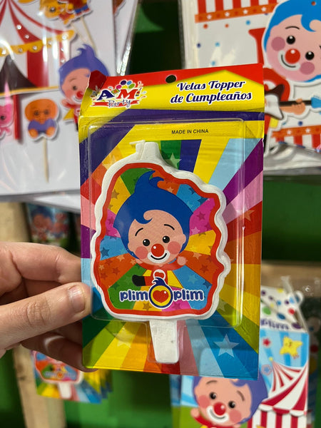 Vela cumpleaños payaso plim plim