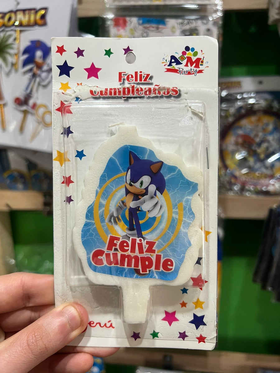 Vela cumpleaños sonic